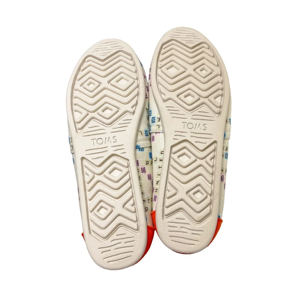 TOMS x SCRABBLE Alpargata Classic Canvas Slip On Flats Size 9 NEW - Picture 7 of 8